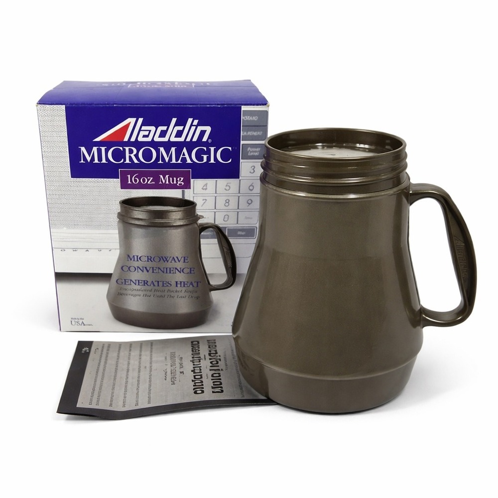 Aladdin MicroMagic 16oz Heated Mug NEW Open Box Vintage 1997 USA MagicHeat